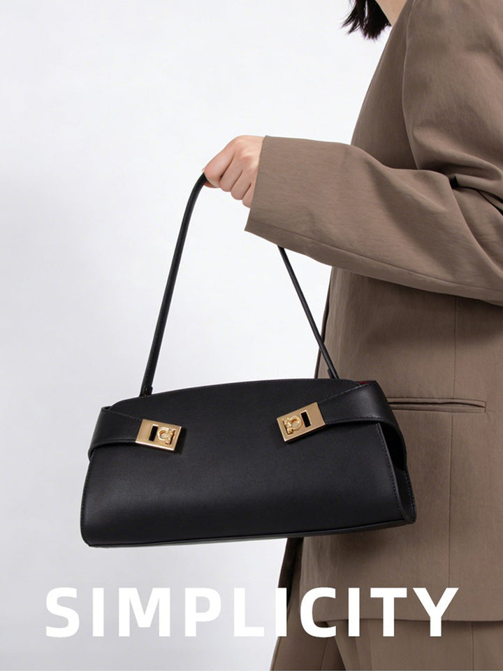 East-West Schultertasche für Damen mit länglicher rechteckiger Form